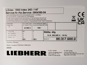 Thumbnail image of Leibherr LGUex 1500 MediLine Laboratory Freezer