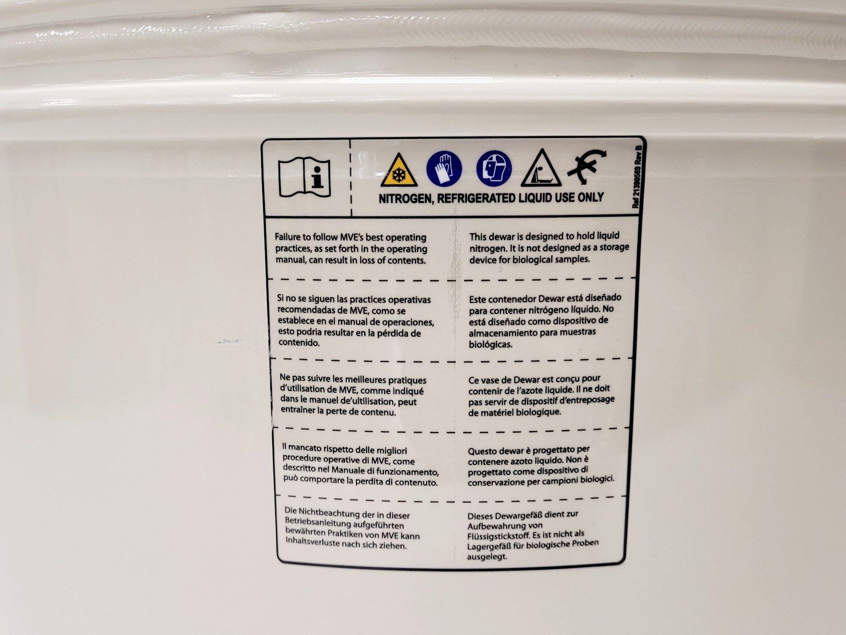 Image of MVE Biological Solutions Lab 30 32l Liquid Nitrogen Dewar