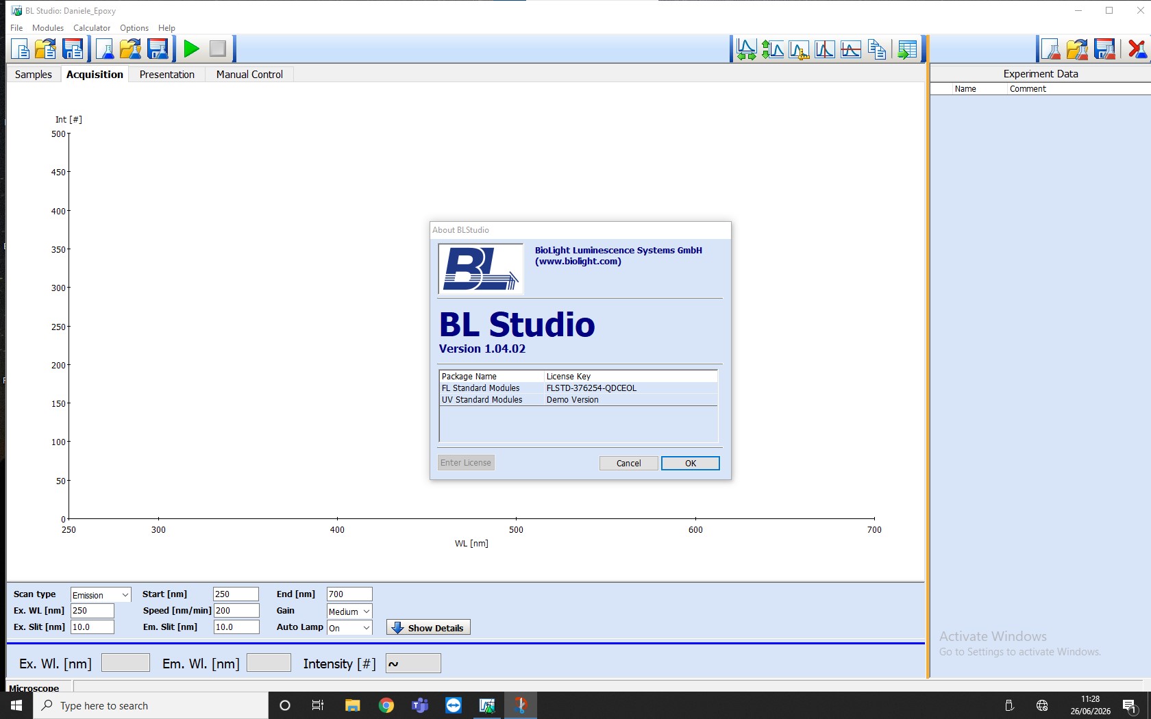 Image of Perkin Elmer LS45 Luminescence Spectrometer w/ PC & BL Studio BioLight Software 
