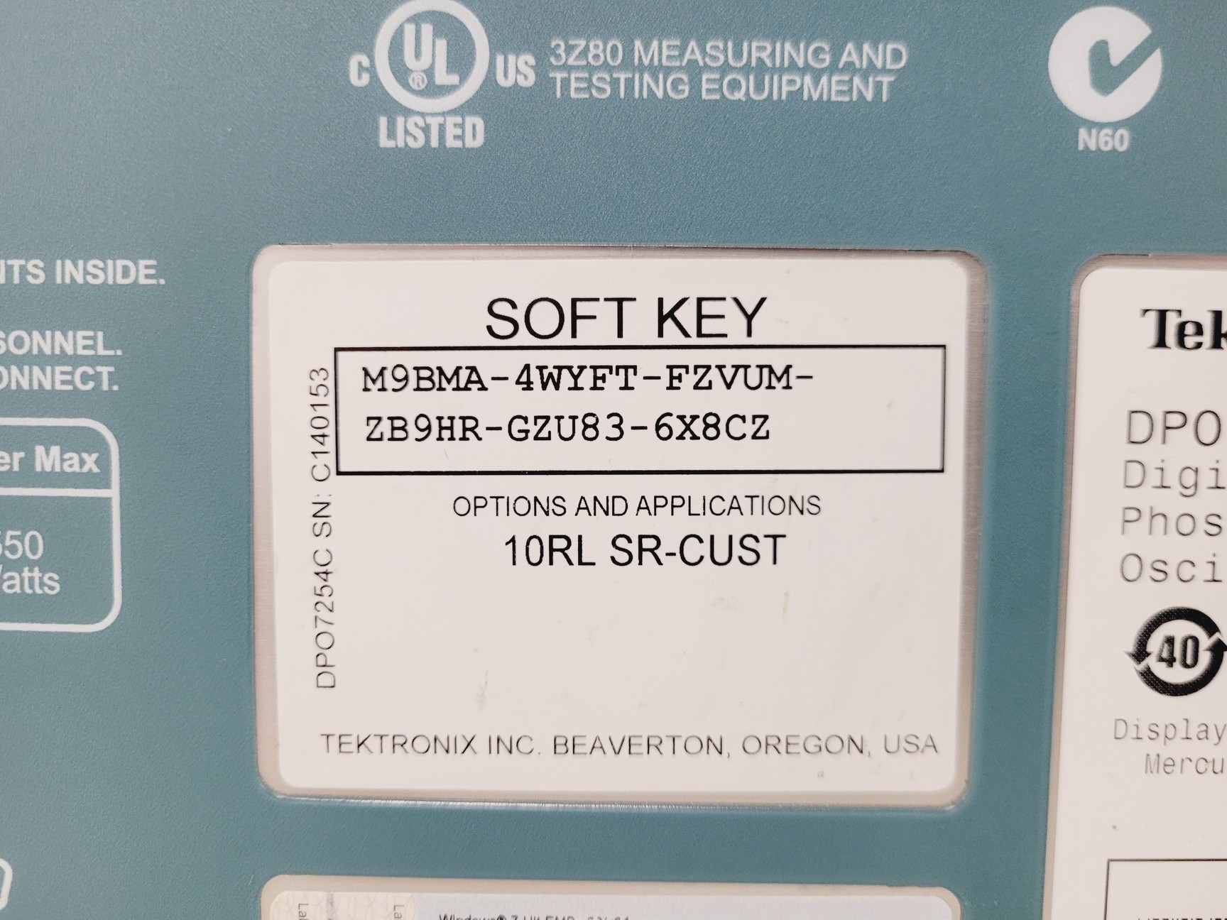 Image of Tektronix DPO7254C Digital Phosphor Oscilloscope