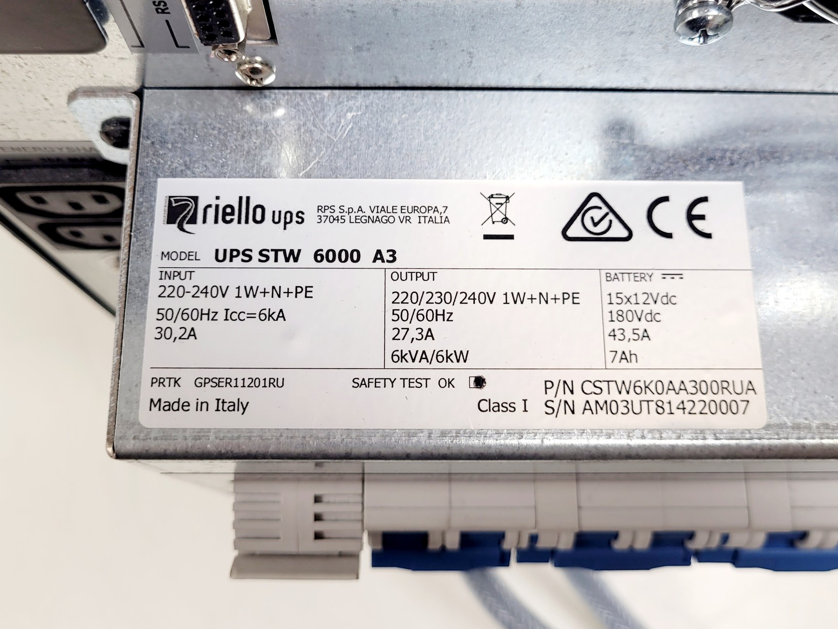 Image of Riello Uninterruptible Power Supply - UPS STW 6000 A3