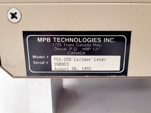 Thumbnail image of MPA Technologies INC. PSX-100 Excimer Laser Class IV 