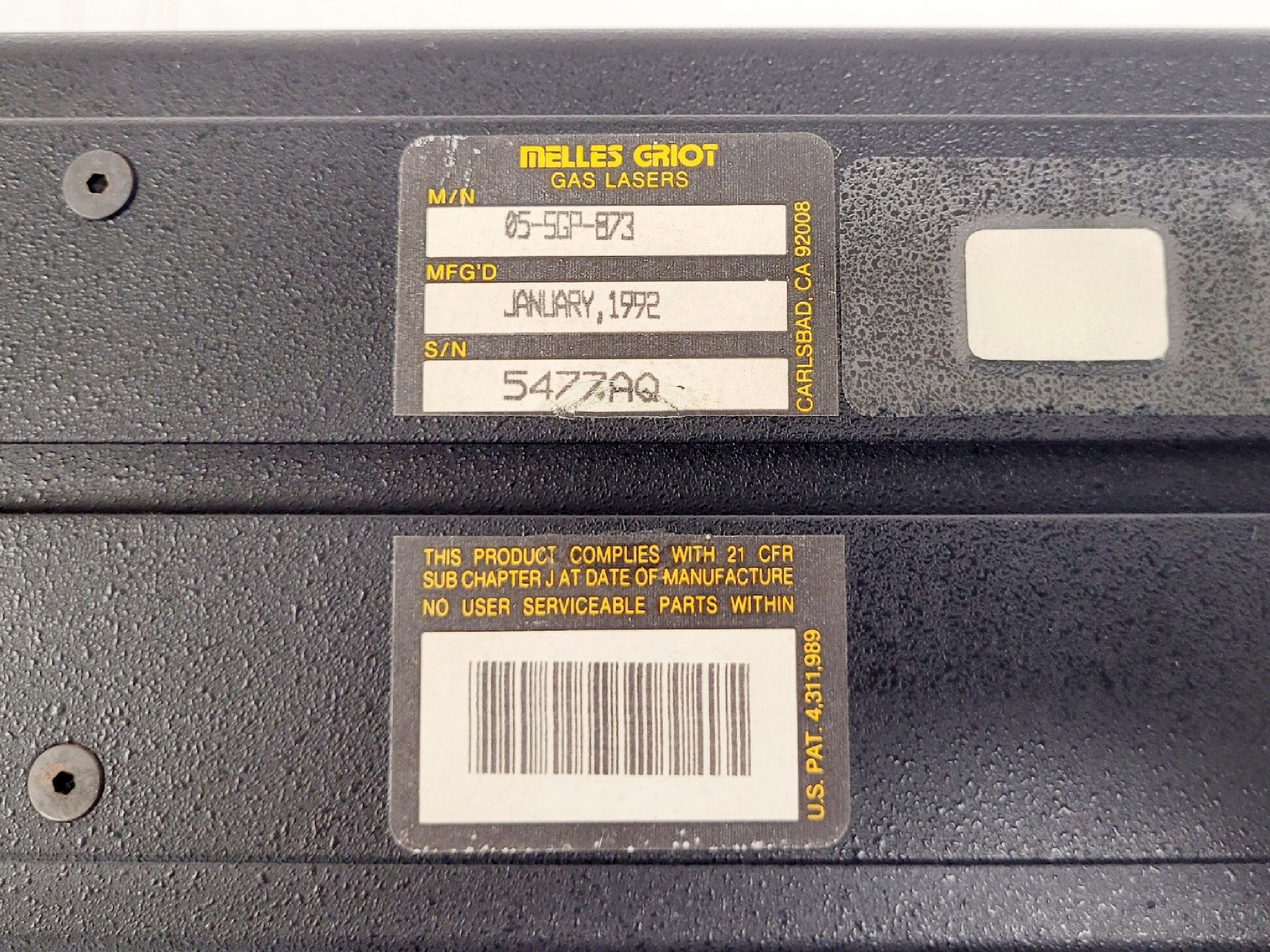 Image of Melles Griot GreNe LASER 05-5GP-873 