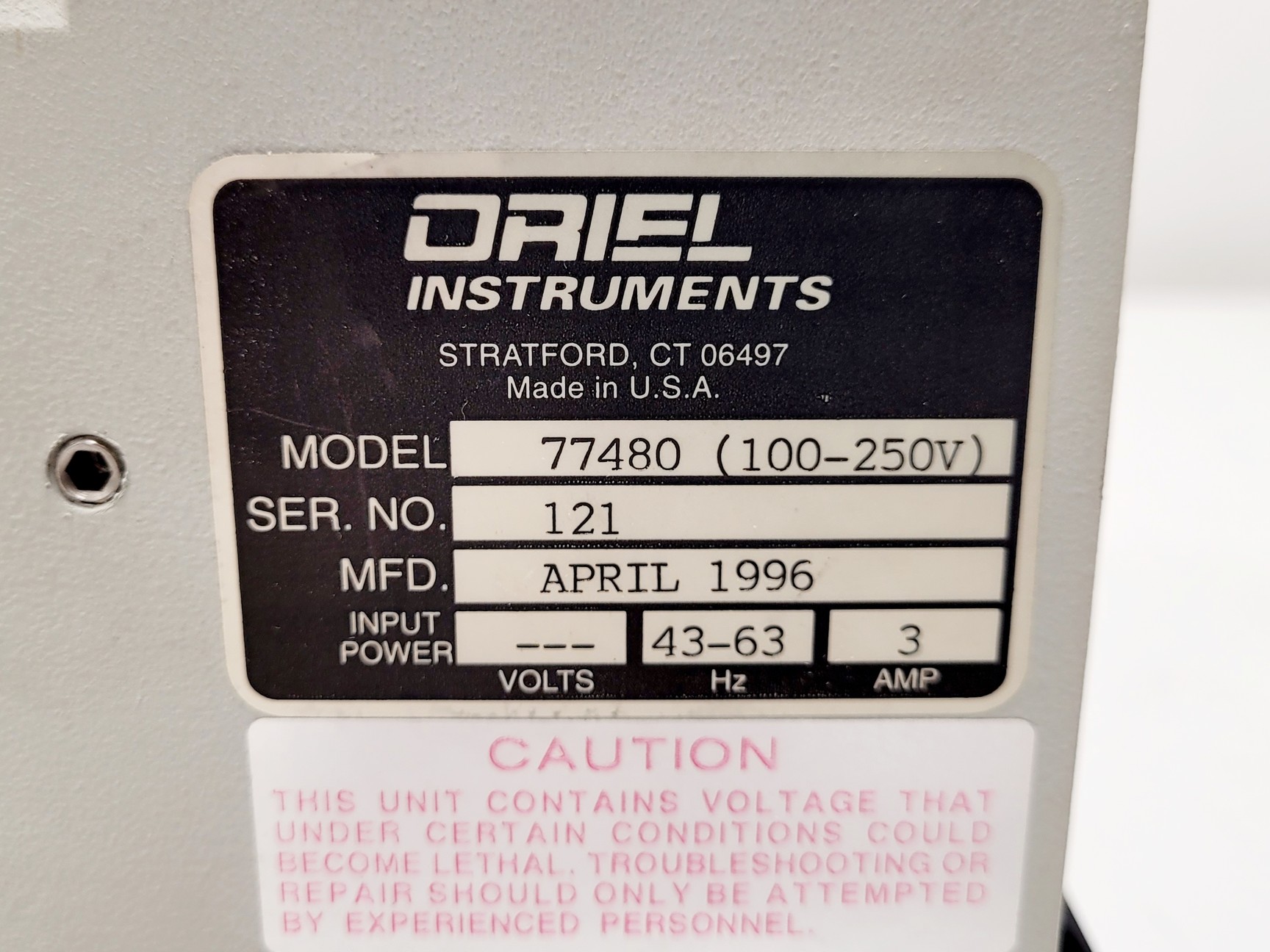 Image of Oriel Instruments Model 77480 with AT400 Instaspec IV Spectroscopy System
