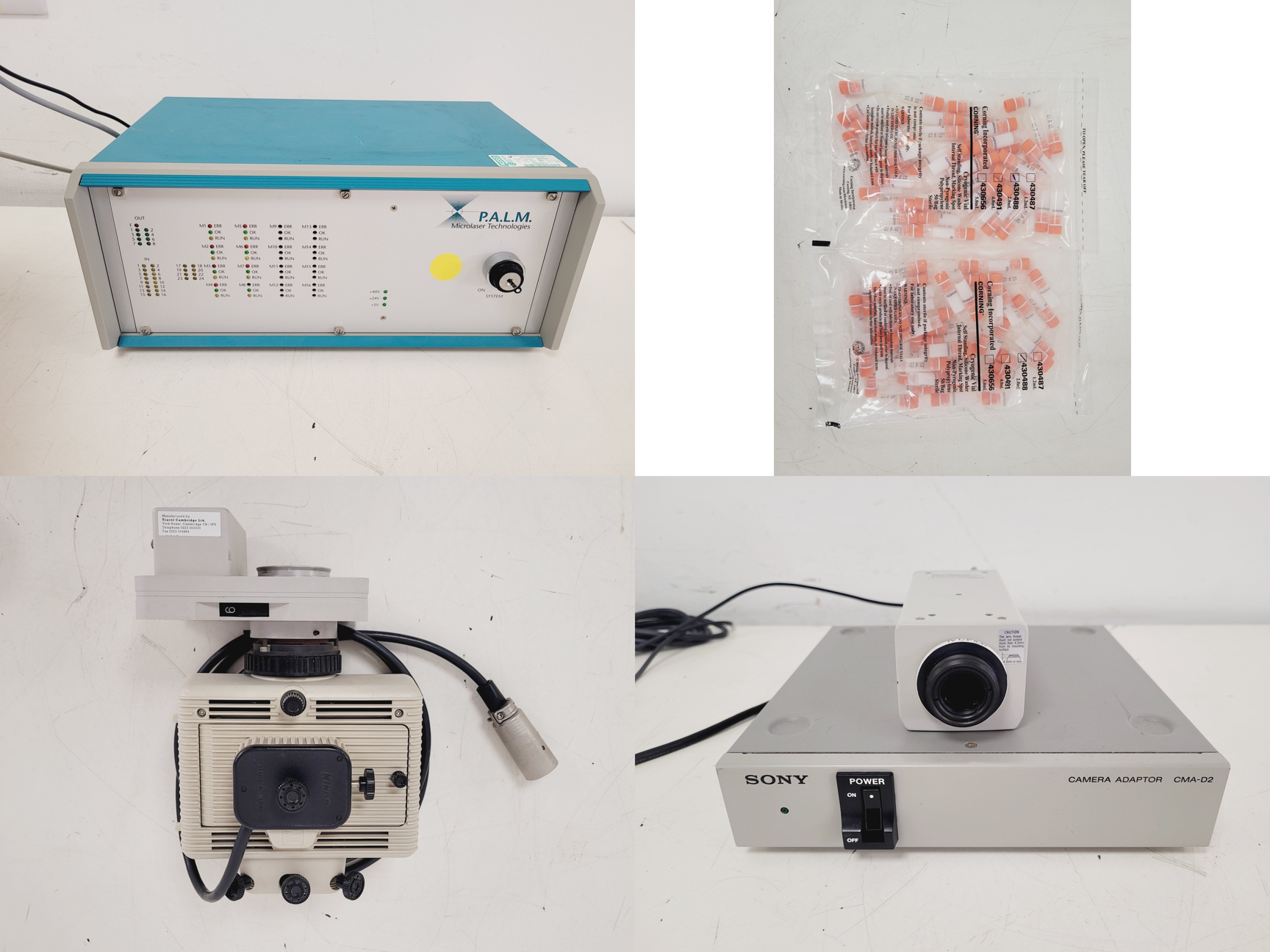 Image of Mixed Job Lot of Laboratory Equipment - Palm, Nikon, Carl Zeiss, Bio-Tek