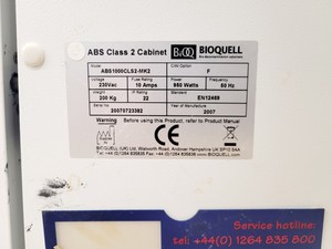 Thumbnail image of BioQuell MicroFlow Advanced Safety Cabinet - ABS1000CLS2-Mk2