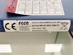 Thumbnail image of Esco Airstream Duo AC2-4G8 Class II BSC Safety Cabinet Lab