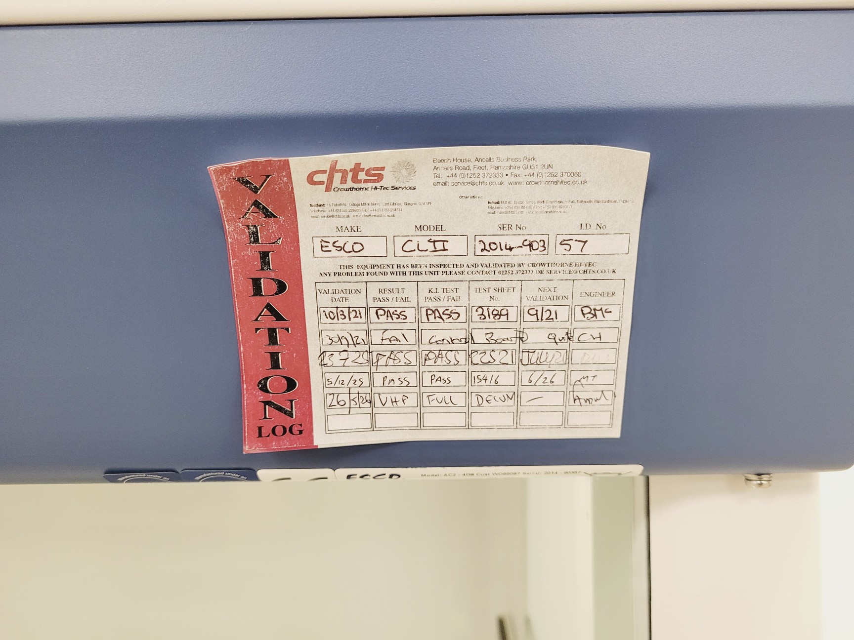 Image of Esco Airstream Duo AC2-4G8 Class II BSC Safety Cabinet Lab