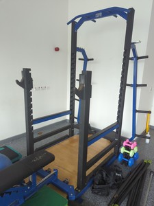 Image of Power Lift Pro Series Half Rack / Commercial Olympic Squat Rack, Plate Storage