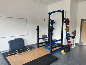 Image of Power Lift Pro Series Half Rack / Commercial Olympic Squat Rack, Plate Storage