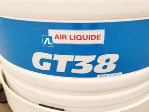 Thumbnail image of Air Liquide GT38 Liquid Nitrogen Dewar w/ 6 x Storage Cylinder Lab