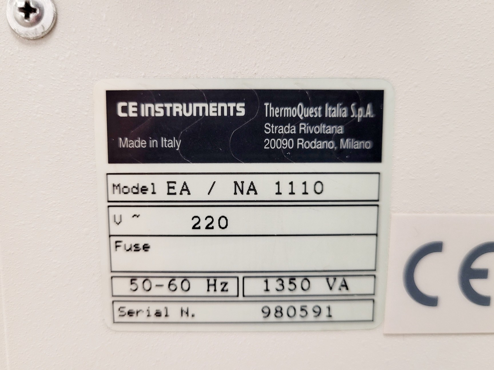 Image of Elemental Analyser 1110 CHNS-O Model EA / NA 1110 with AS 128 Sampler