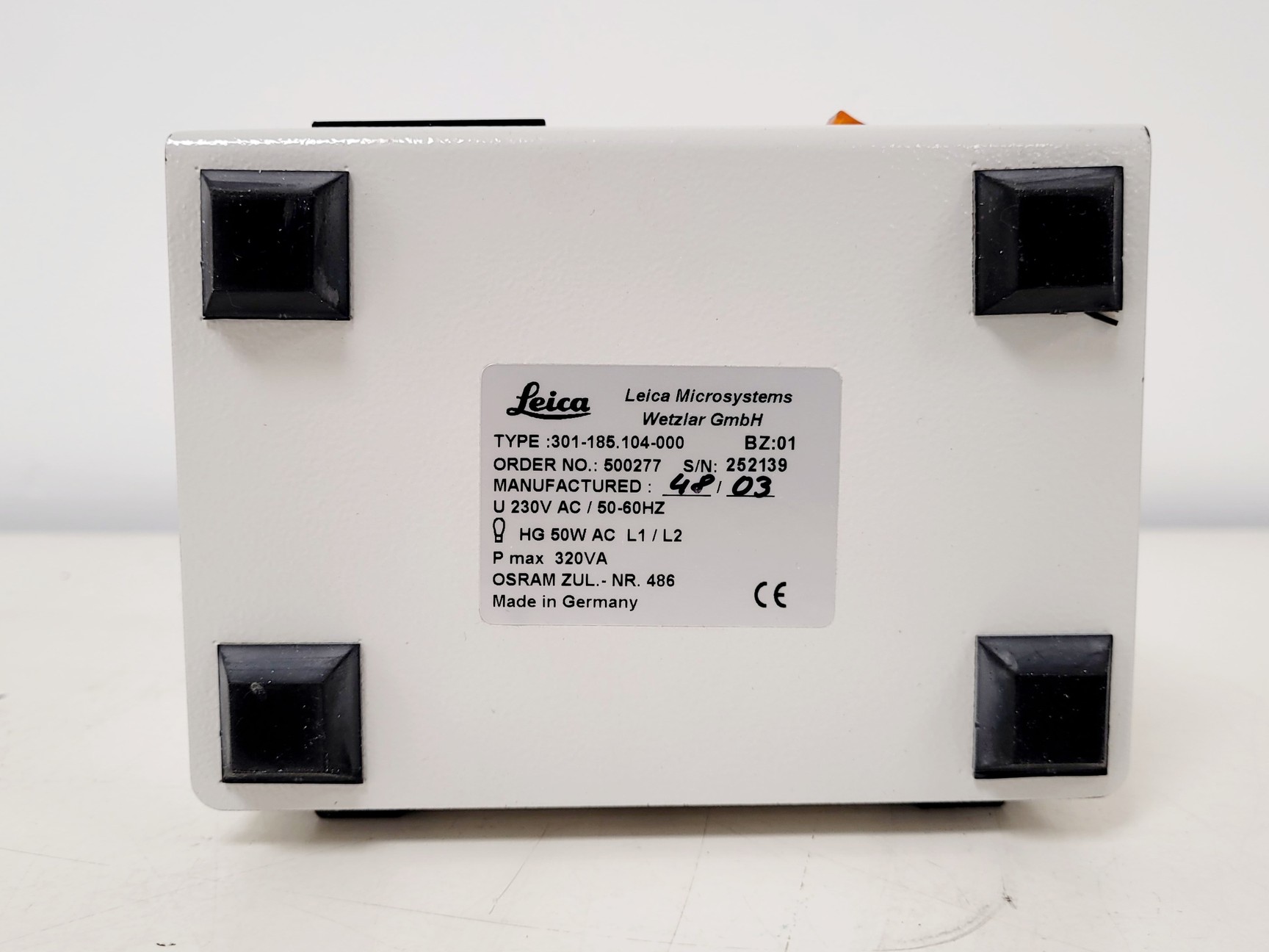 Image of Leica Microsystems 11307072058/BZ Microscope Lamp W/ 301-185.104-000 PSU