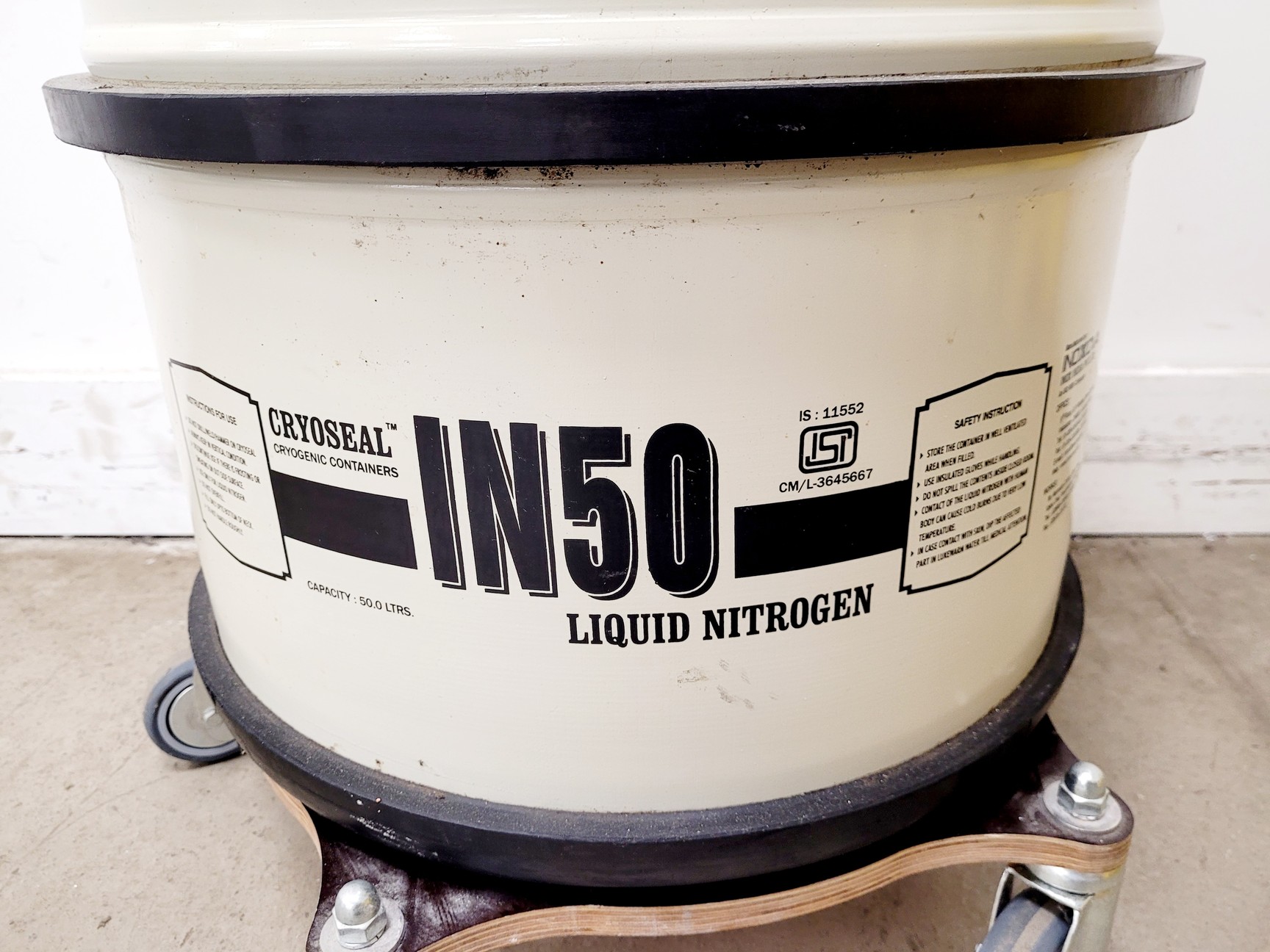 Image of Inoxcva Cryoseal IN50 Liquid Nitrogen Cryogenic Container/Dewar/Tank W/ t