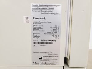 Thumbnail image of Panasonic MDF-U700VX Ultra-Low Temperature Freezer -86 Lab