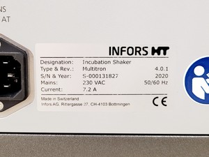 Thumbnail image of Infors-HT Multitron 4.0.1 Shaking Incubator Triple Stack (2020) Lab