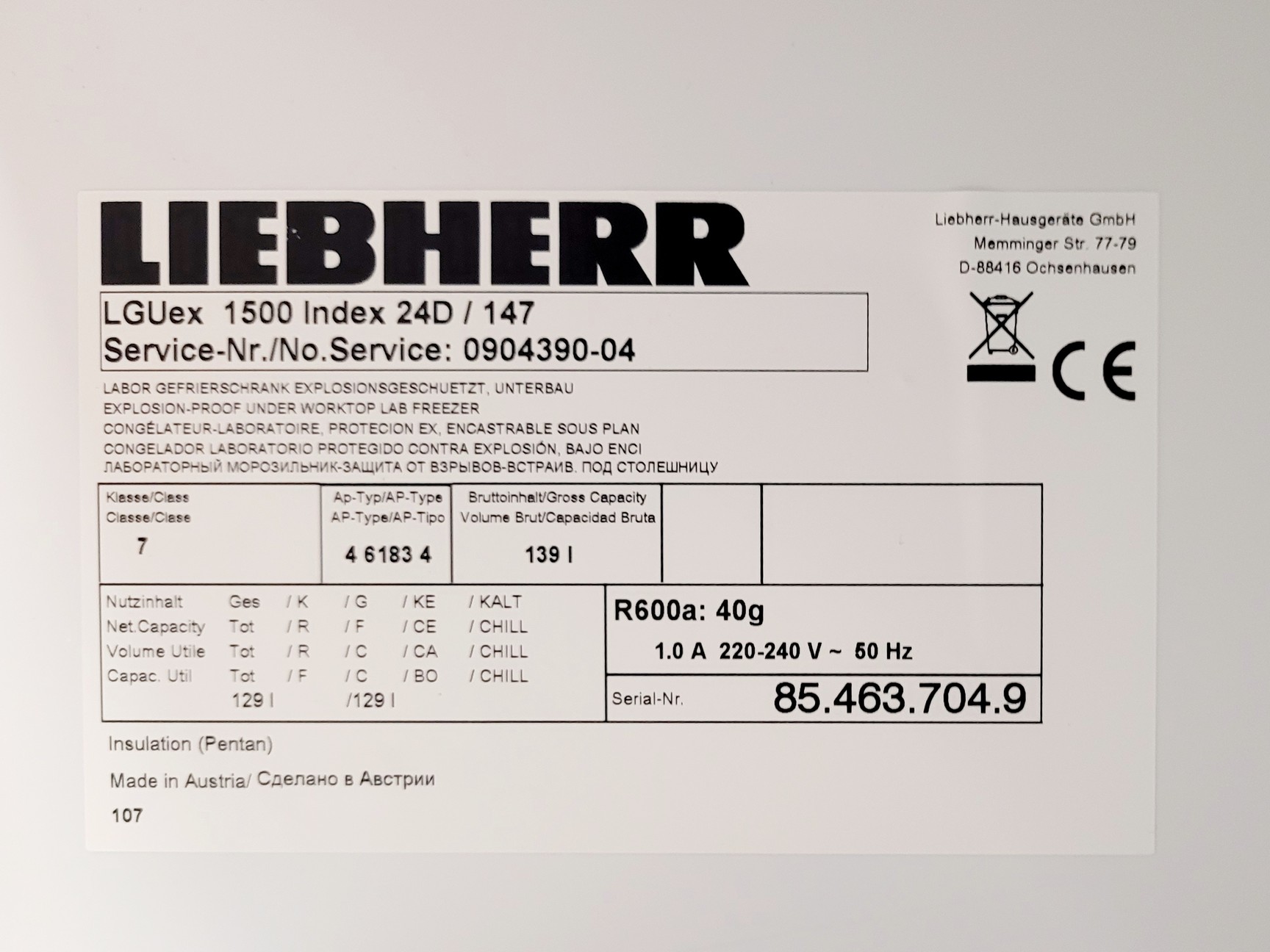 Image of Liebherr MediLine LGUEX 1500 Laboratory Freezer