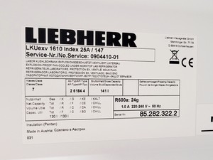 Thumbnail image of Liebherr MediLine LKUexv 1610 Laboratory Fridge