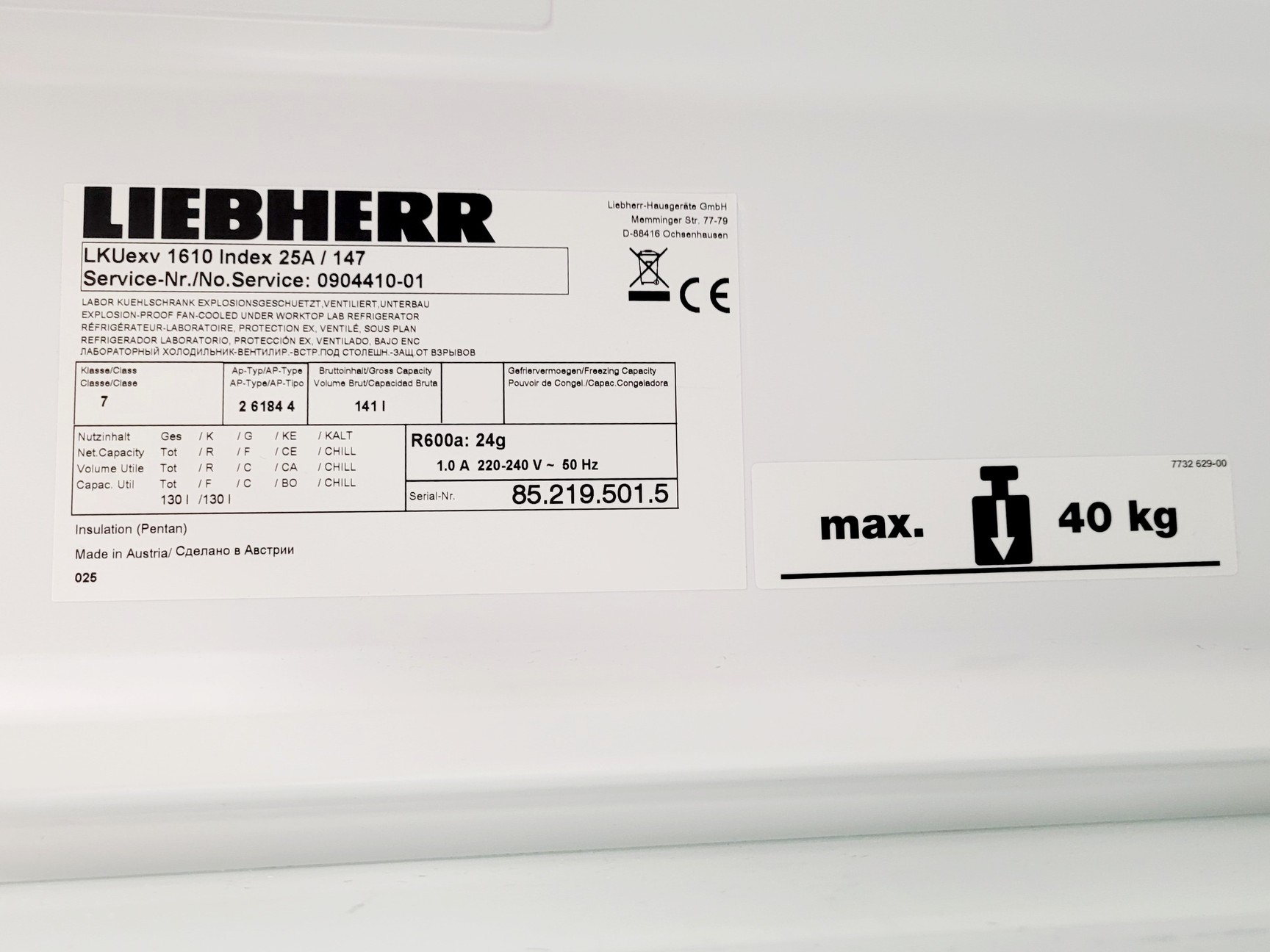 Image of Liebherr MediLine LKUexv 1610 Laboratory Fridge