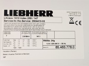 Thumbnail image of Liebherr MediLine LKUexv 1610 Laboratory Fridge