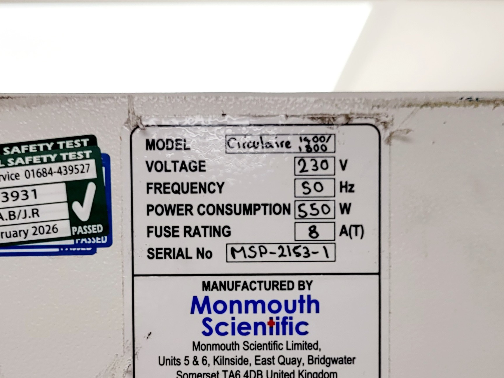 Image of Monmouth Scientific Circulaire 1800 Laminar Flow Cabinet Lab
