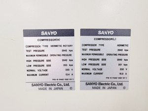 Thumbnail image of Sanyo MDF-U442 Medical Freezer -49ºc Ultra Low Temperature Lab