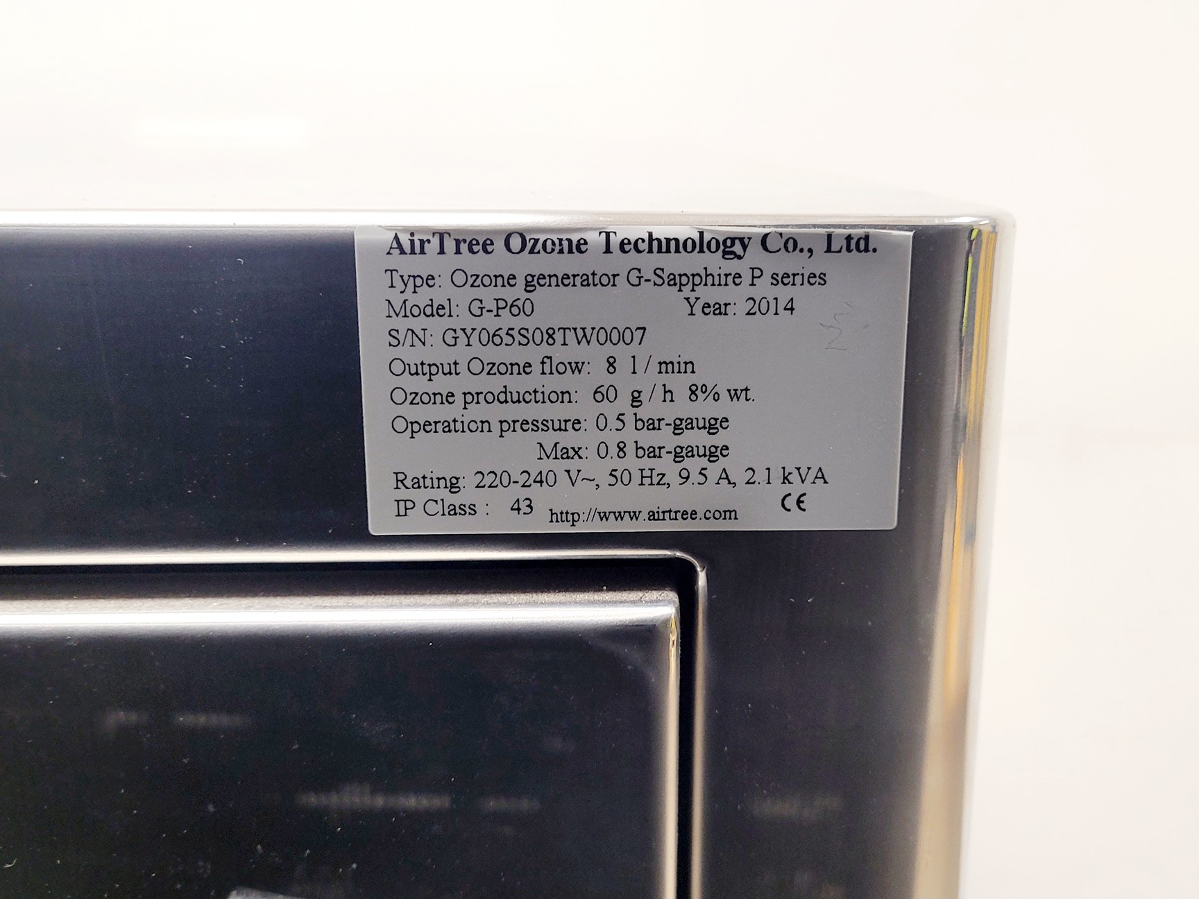 Image of AirTree Ozone Technology G-Sapphire P Series Ozone Generator G-P60