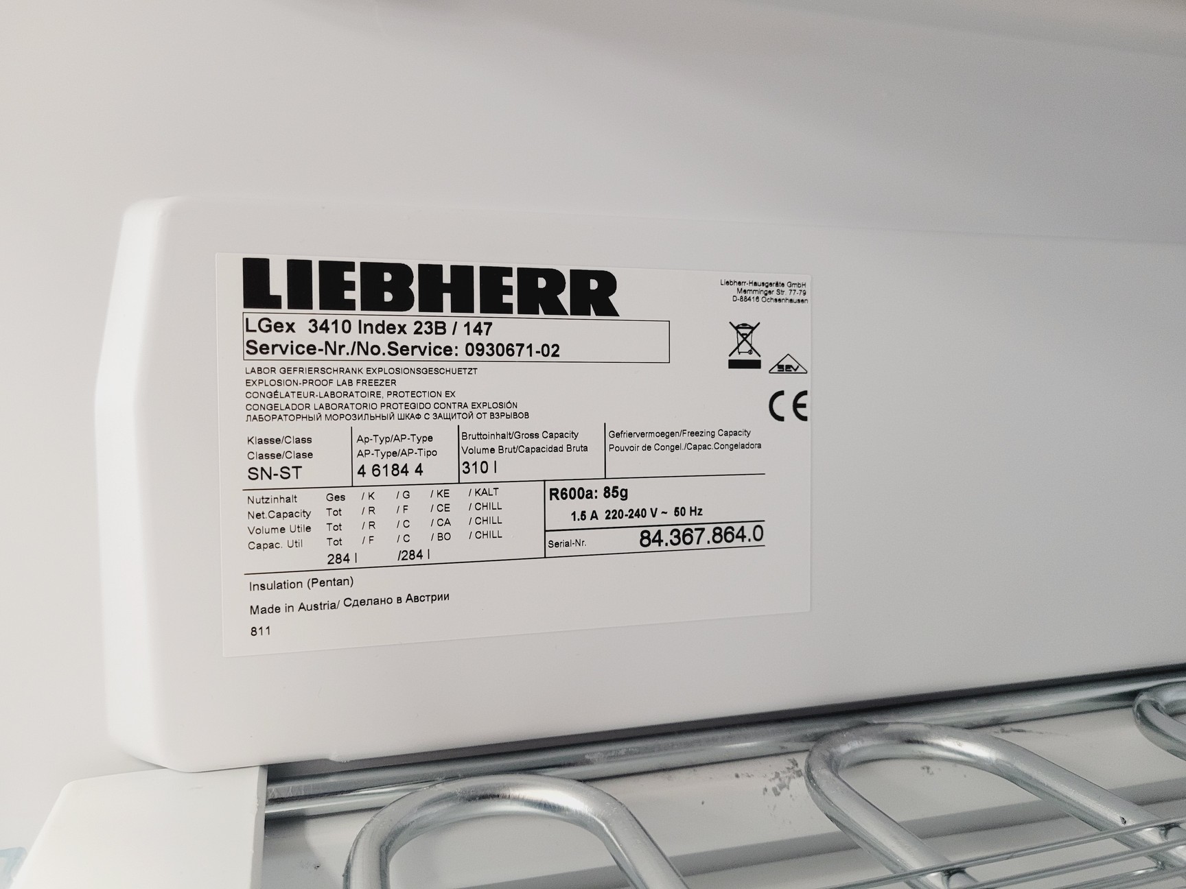 Image of Liebherr Mediline LGex 3410 Laboratory Freezer -30ºc