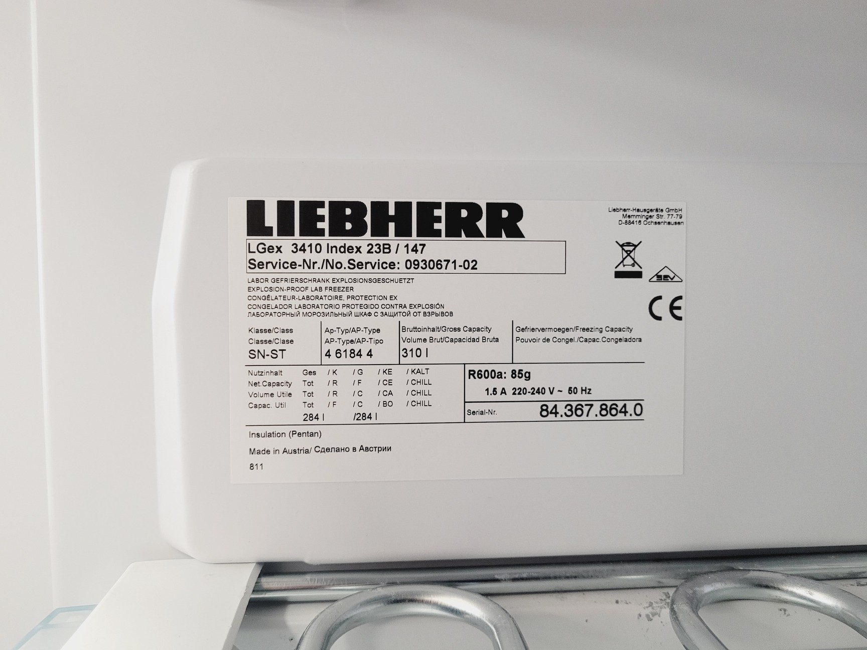 Image of Liebherr Mediline LGex 3410 Laboratory Freezer -30ºc