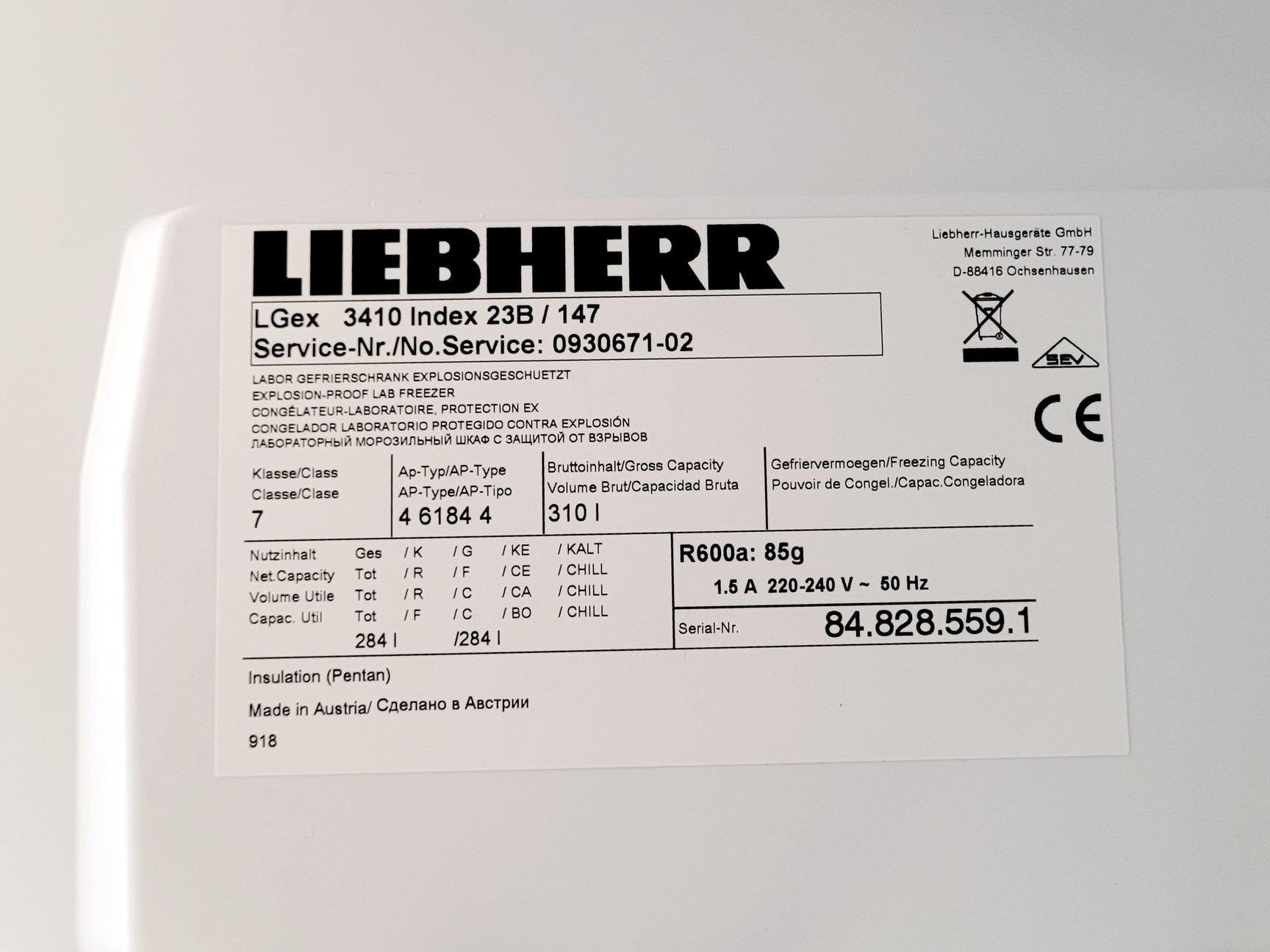Image of Liebherr MediLine LGex 3410 Laboratory Freezer