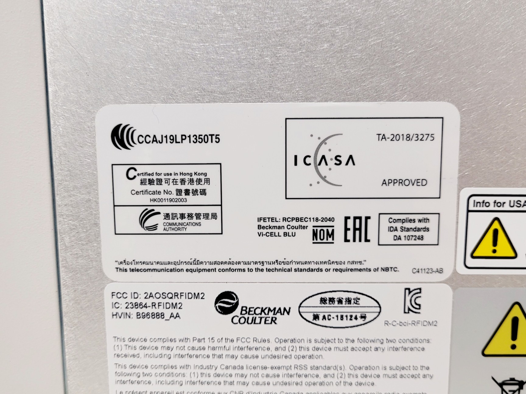 Image of Beckman Coulter C19196 Vi-Cell Blu Cell Viability Analyzer (2021) 
