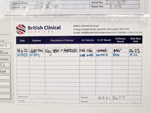 Thumbnail image of Labogene Scanlaf Mars 1200 Class II Biological Safety Cabinet w/ Stand