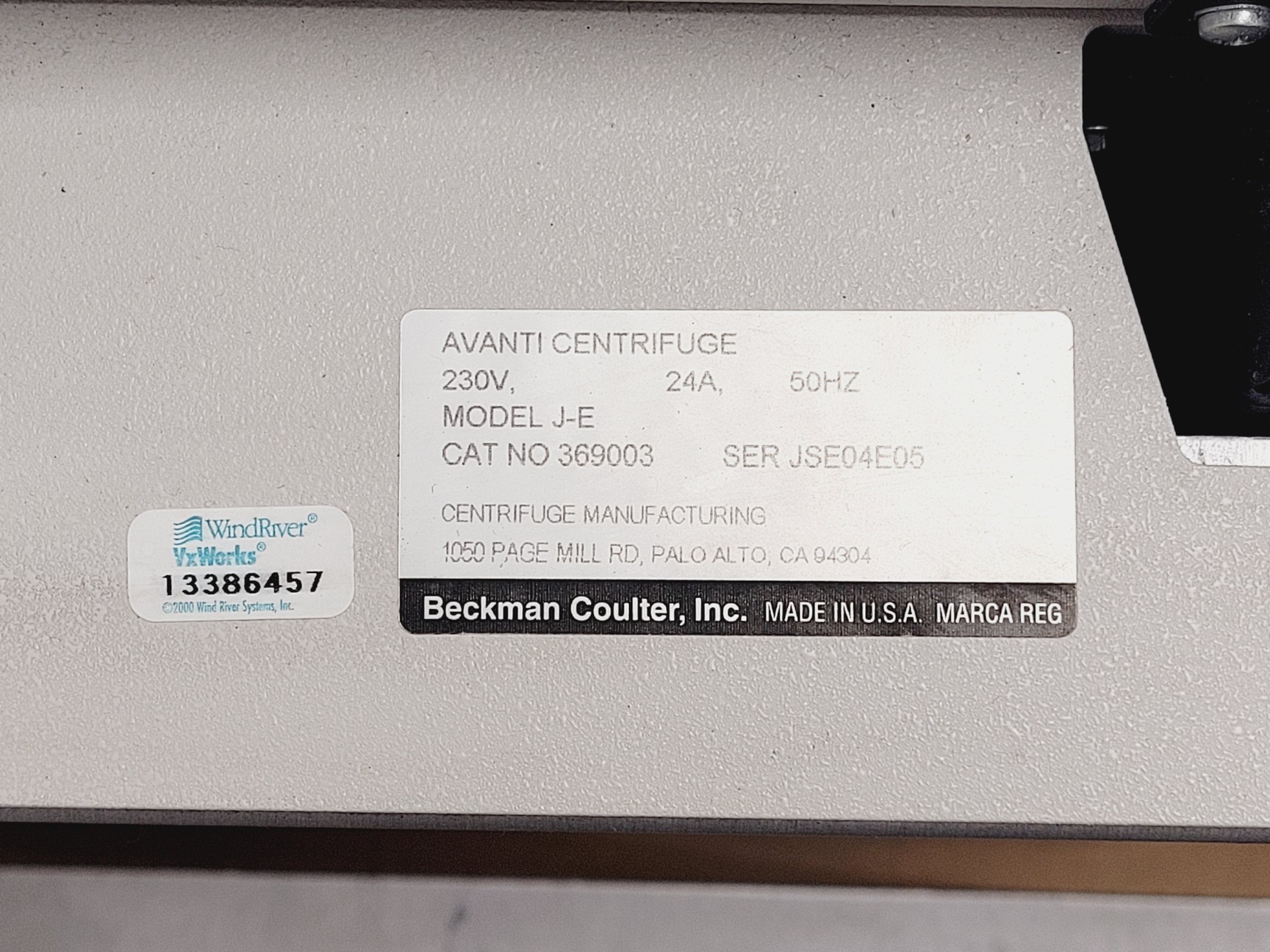 Image of Beckman Coulter Avanti J-E Centrifuge
