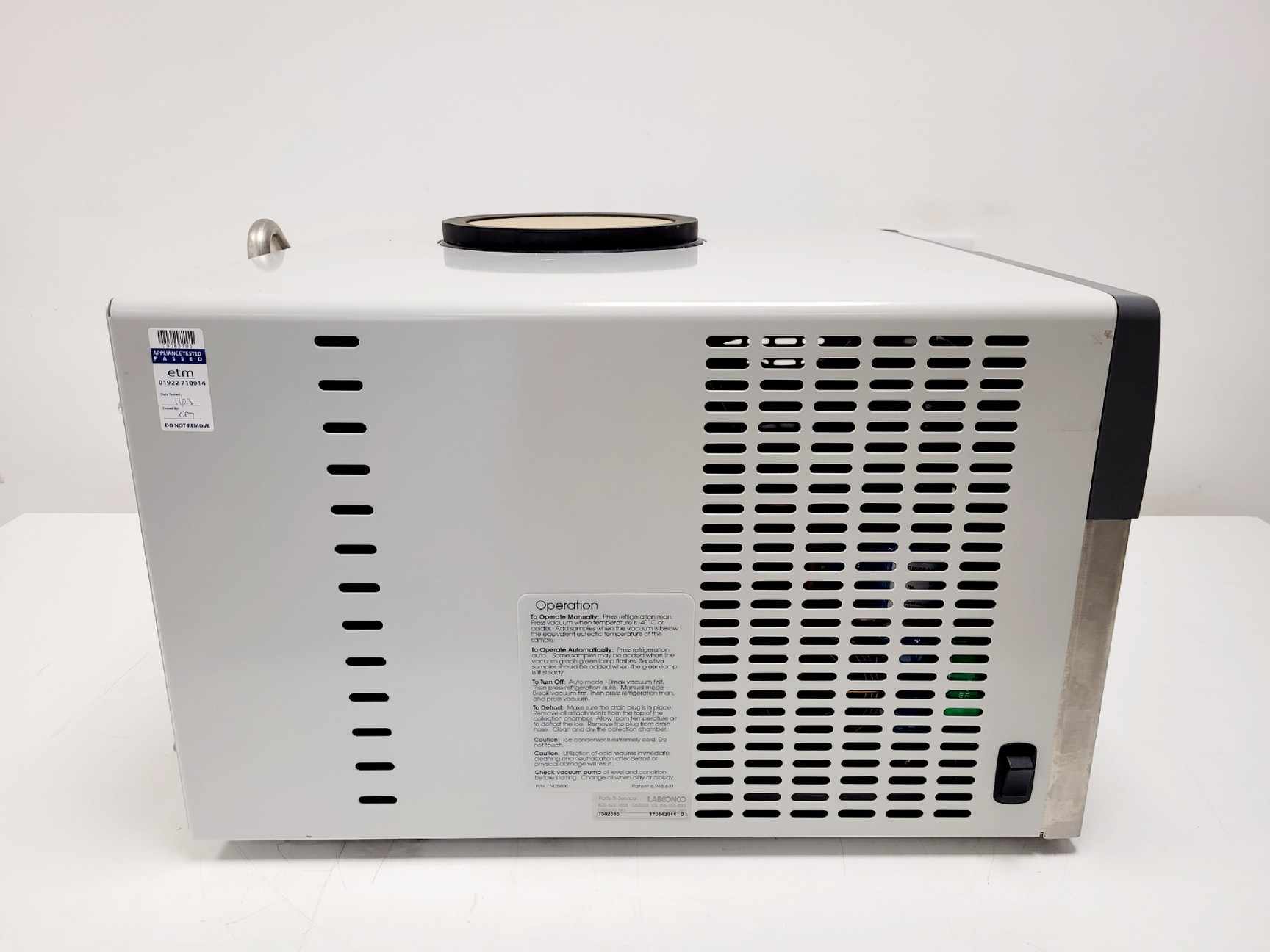 Image of LABCONCO Freeze Dryer Cat No. 7382033