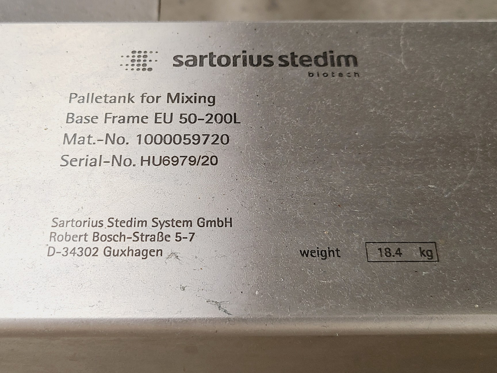 Image of Sartorius Stedim Biotech Pallet Tank for Mixing Base Module EU 200L w/ Combics 1