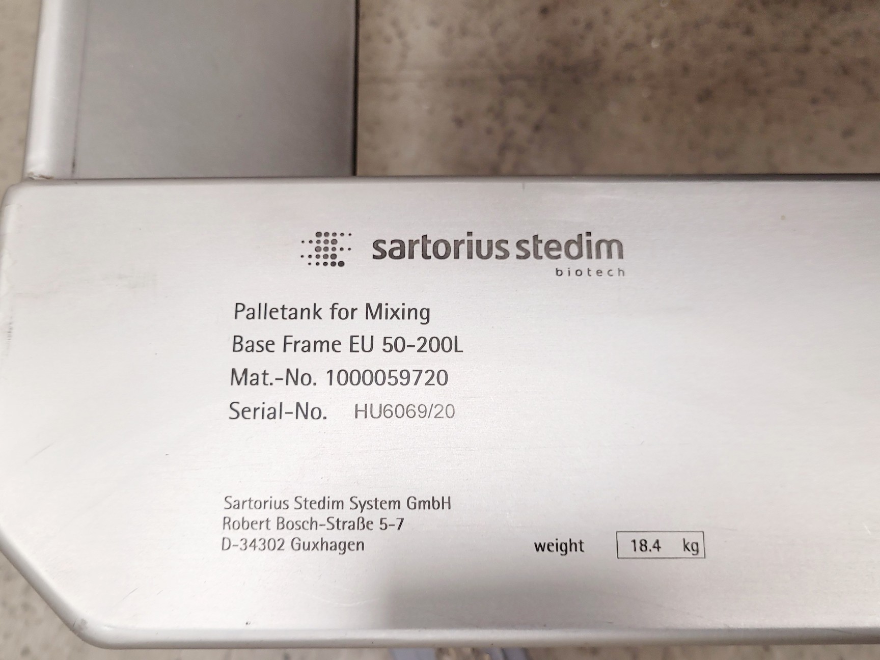 Image of Sartorius Stedim 100L Pallet Tank, Base Frame and Pro Mixer Drive Unit (2020)