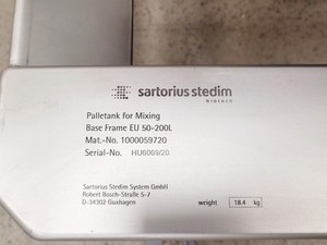 Thumbnail image of Sartorius Stedim 100L Pallet Tank, Base Frame and Pro Mixer Drive Unit (2020)
