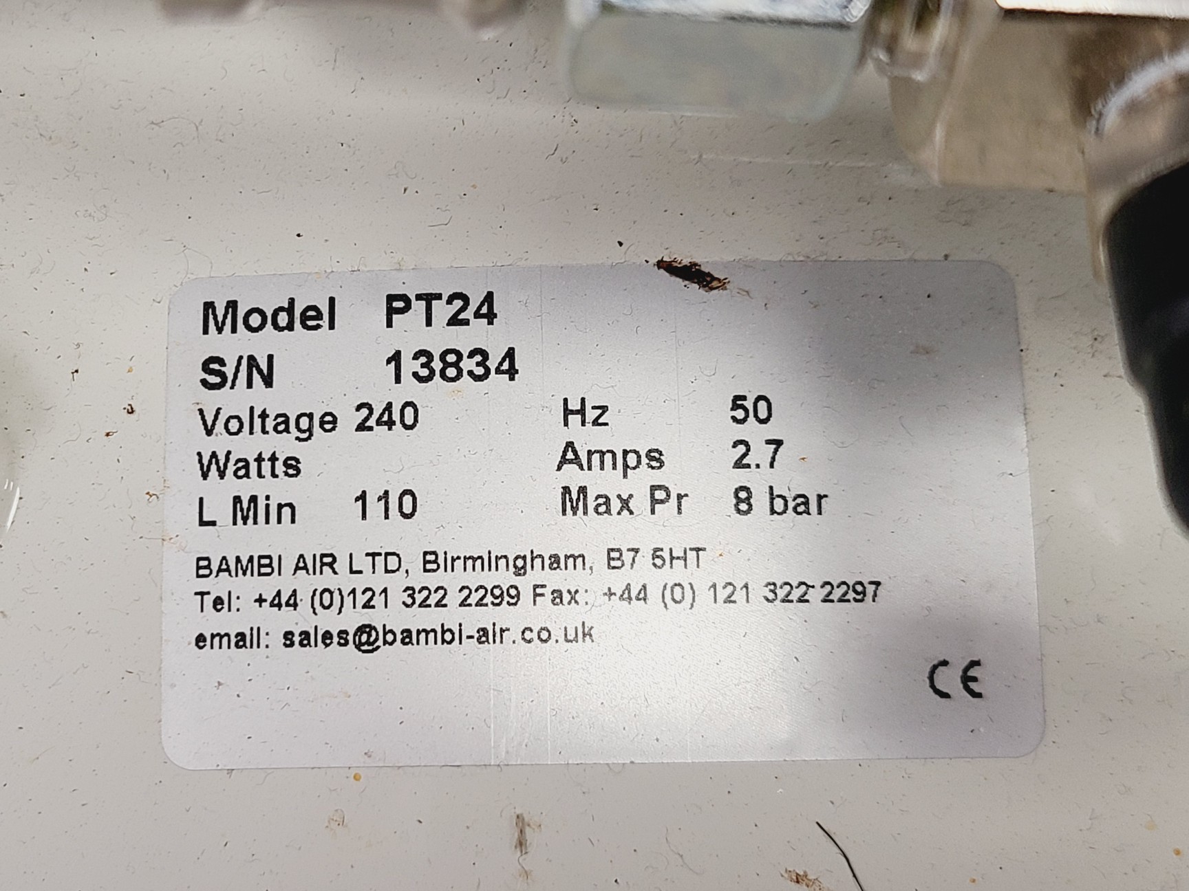 Image of Bambi PT24 Oil Free Air Compressor
