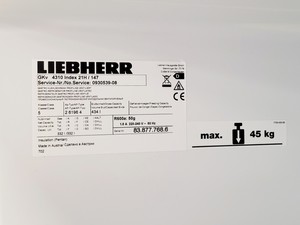 Thumbnail image of Liebherr ProfiLine Model GKv 4310 Index 21H/147 Lab Fridge