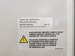 Thumbnail image of Thermo Scientific HeraFreeze HDE Series Ultra-Low Temperature Freezer HDE40086FV