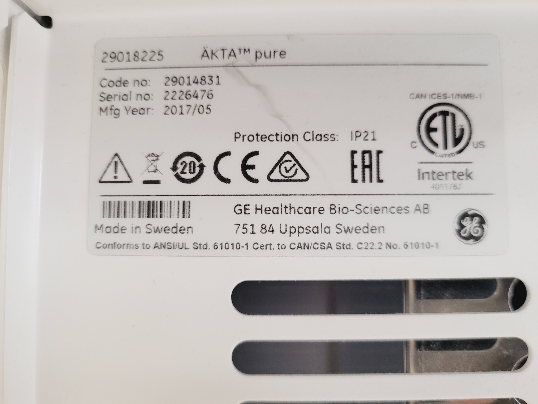 Image of ÄKTA Pure Fast Protein Liquid Chromatography System Lab