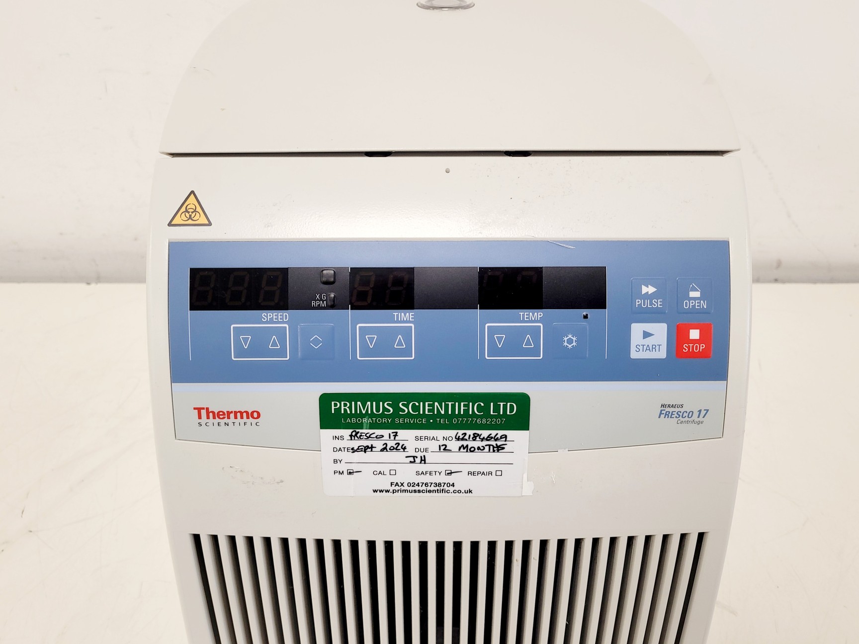 Image of Thermo Fisher Scientific Fresco 21 Microcentrifuge w/ 75003424 Rotor 14800RPM