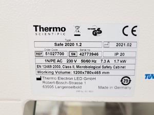 Thumbnail image of Thermo Scientific Safe 2020 Model 1.2 Class 2 Biological Safety Cabinet w/ Stand