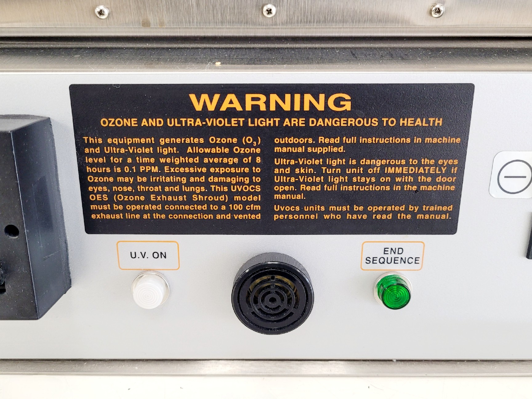 Image of UVOCS Inc T10x10/OES/E UV Ozone Cleaning Systems Fume Extract