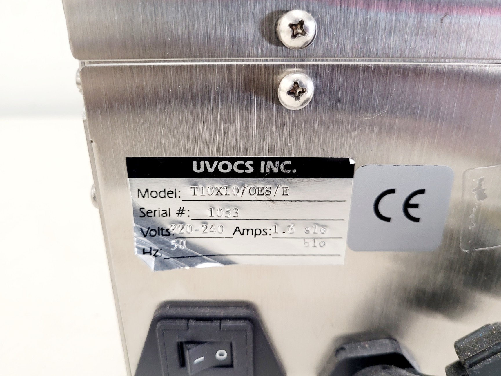 Image of UVOCS Inc T10x10/OES/E UV Ozone Cleaning Systems Fume Extract