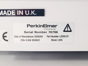 Thumbnail image of PerkinElmer Instruments LS55 Fluorescence Spectrometer w/ PC & Software Lab