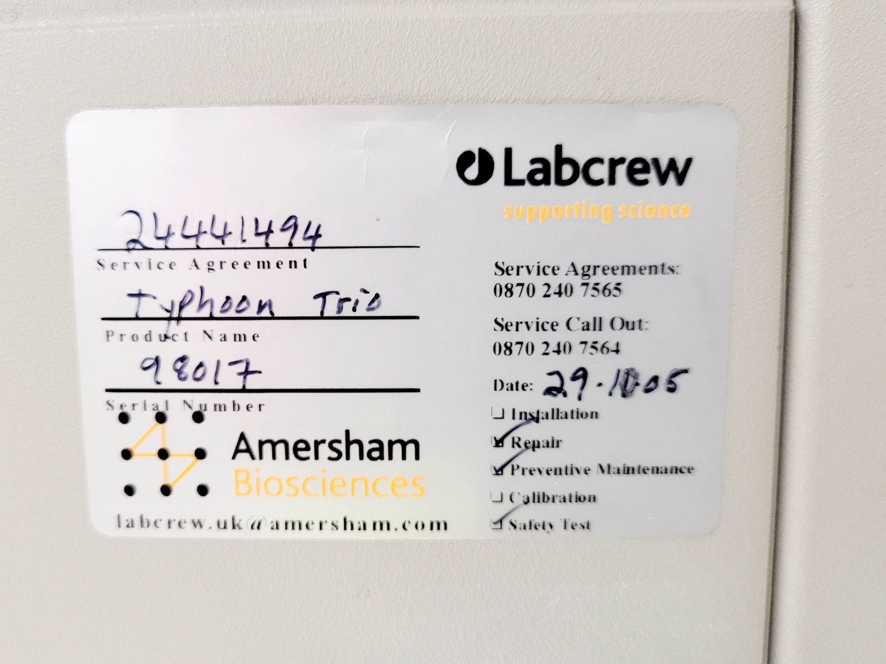 Image of Amersham Biosciences Typhoon Trio+ Variable Mode Imager w/ PC System