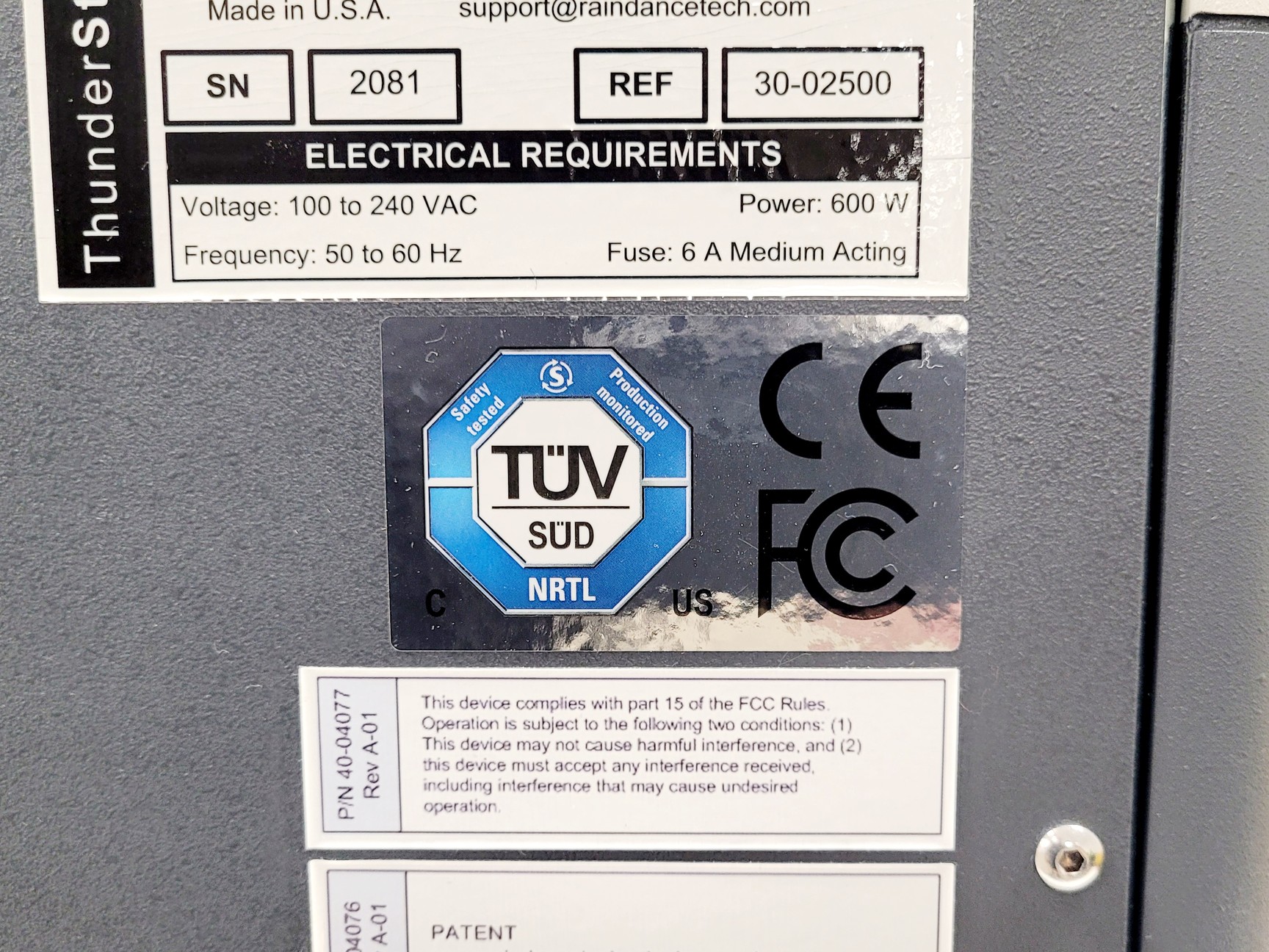 Image of RainDance Technologies ThunderStorm Sequencing System NGS Lab