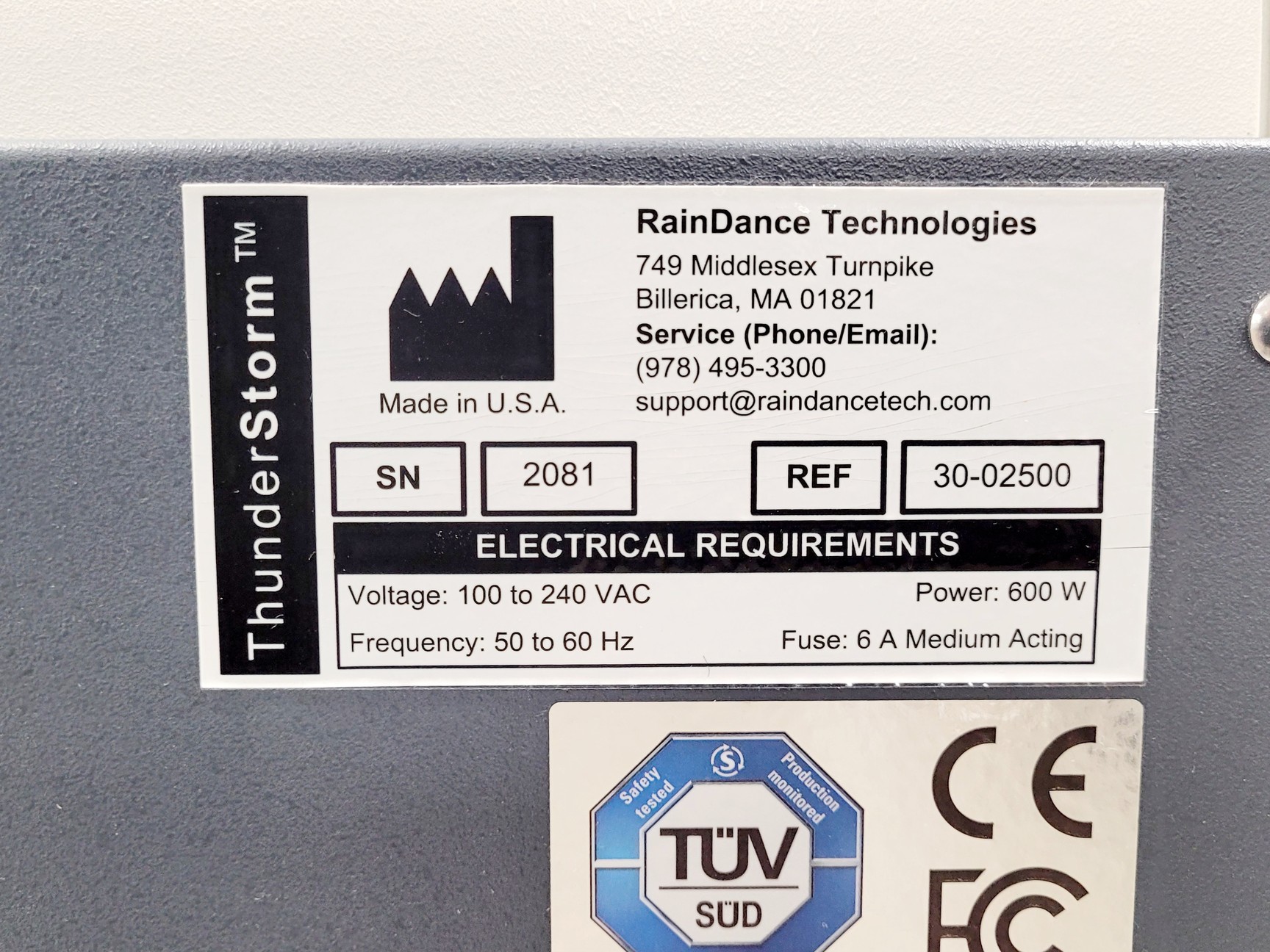 Image of RainDance Technologies ThunderStorm Sequencing System NGS Lab