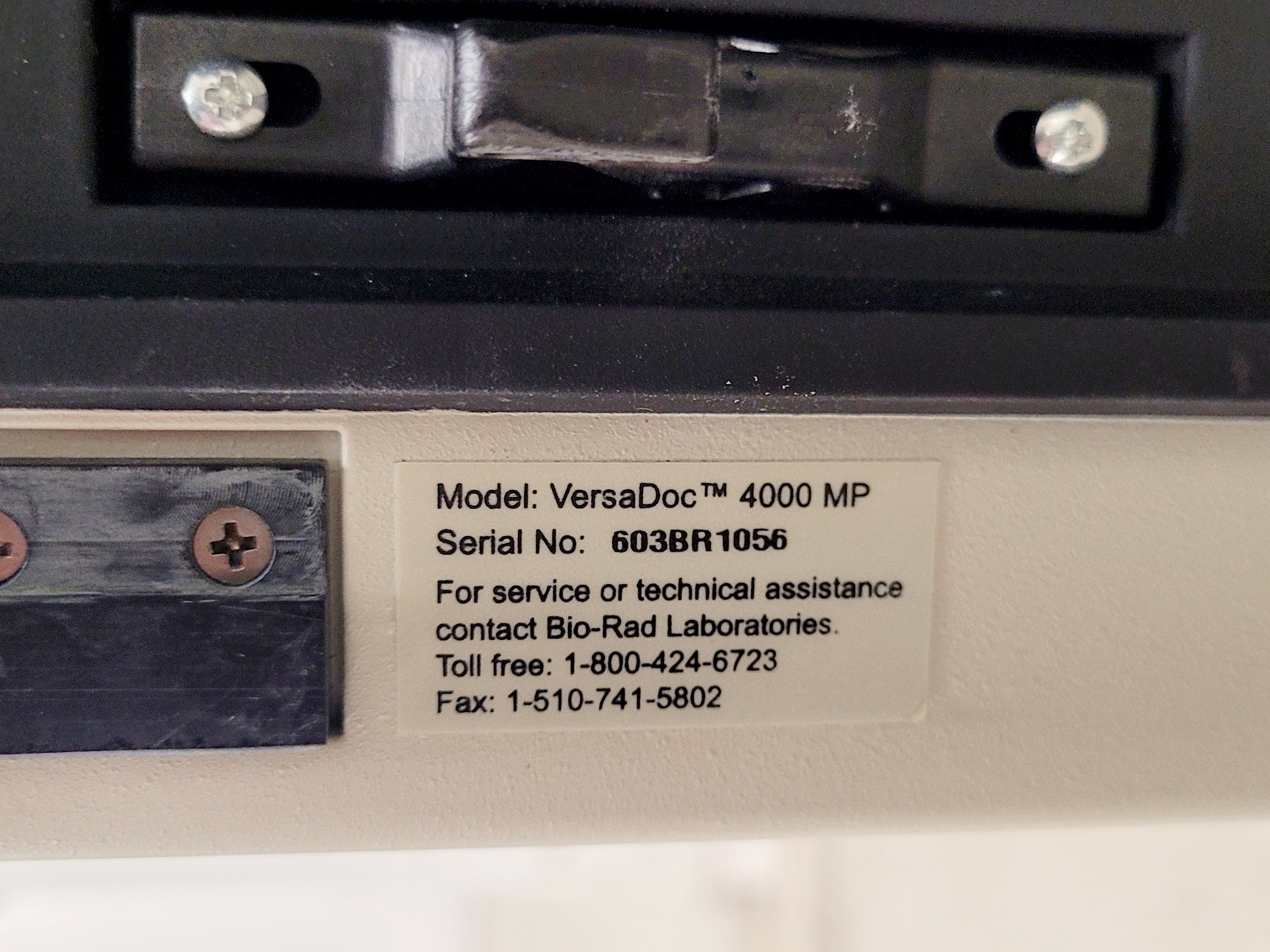 Image of BioRad VersaDoc 4000MP Imaging System Lab